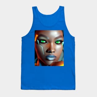 Cyberpunk Young Woman Tank Top